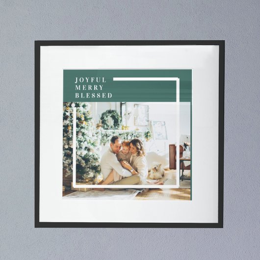 Poster Photo de famille moderne | Joyeux Joyeux Joyeux Bé