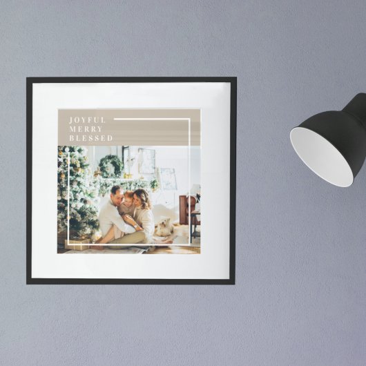 Poster Photo de famille moderne | Joyeux Joyeux Joyeux Bé