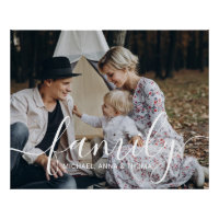Photo de famille personnalisée avec nom personnali