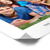Poster Photo de famille personnalisée et nom Imprimer (Coin)