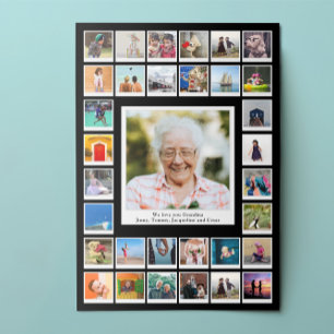 Poster Photo de famille pour l'anniversaire de grand-mère