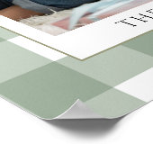 Poster Photo de famille verte moderne Joyeux Noël (Coin)