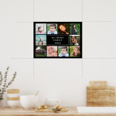 Poster Photo de Family Collage Black Custom (Cuisine)