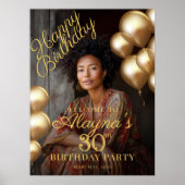 Poster Photo de fête d'anniversaire bienvenue (Devant)