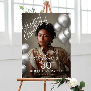 Poster Photo de fête d'anniversaire bienvenue