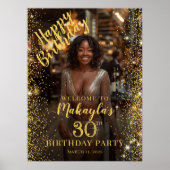 Poster Photo de fête d'anniversaire bienvenue (Devant)