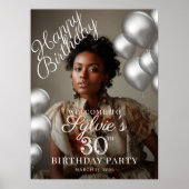 Poster Photo de fête d'anniversaire bienvenue (Devant)