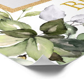 Poster Photo de feuillage de verdure luxuriante et d'or (Coin)