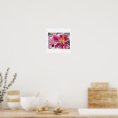 Poster Photo de fleur de lys rose (Cuisine)