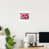 Poster Photo de fleur de lys rose (Bureau à domicile)