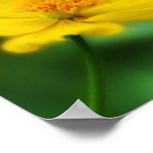 Poster Photo de flore de fleur jaune avec citation (Coin)