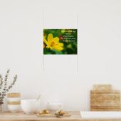 Poster Photo de flore de fleur jaune avec citation (Cuisine)