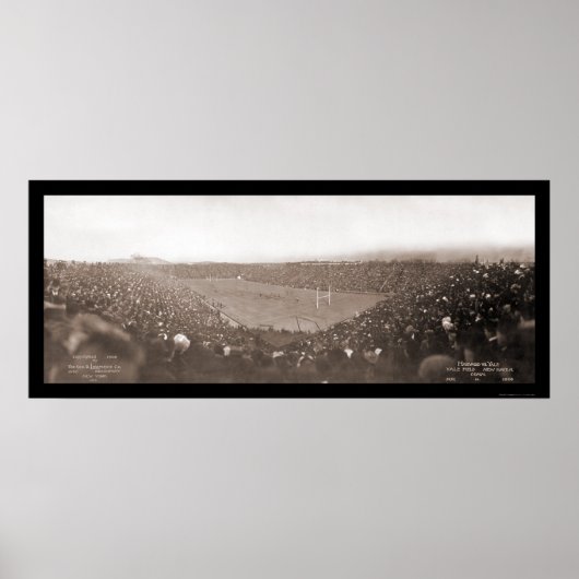 Poster Photo de football Harvard Yale 1908 (Devant)