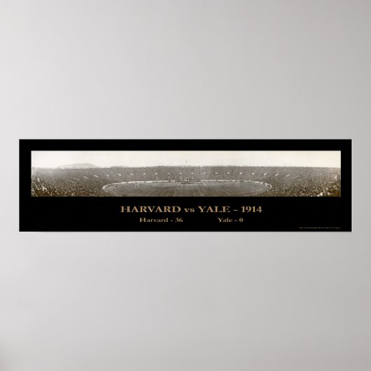 Poster Photo de football Harvard Yale 1914 (Devant)