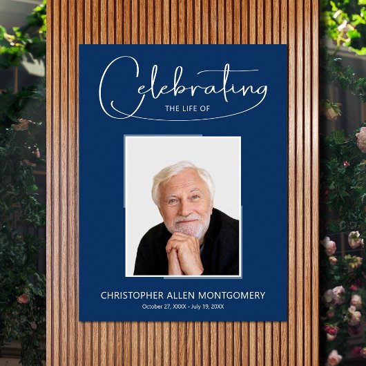 Poster Photo de funérailles de célébration de la vie