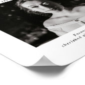 Poster Photo de funérailles rétro minimal en souvenir aff (Coin)