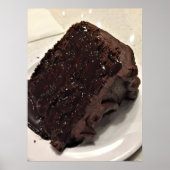 Poster Photo de gâteau au chocolat (Devant)
