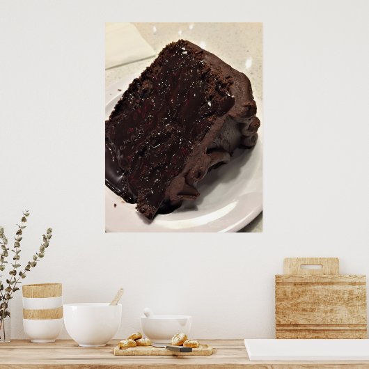 Poster Photo de gâteau au chocolat (Cuisine)