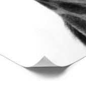 Poster Photo de girafe noir et blanc (Coin)