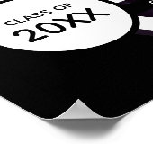 Poster Photo de graduation de Black Curved Frame (Coin)
