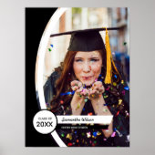 Poster Photo de graduation de Black Curved Frame (Devant)
