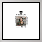 Poster Photo de graduation moderne autographe signatures (Devant)