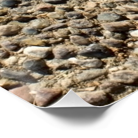 Poster Photo de gravier et de sable (Coin)