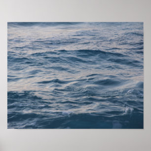 Poster Photo de gros plan de rides sur l'eau de mer