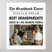 Poster Photo de journal personnalisée | Meilleurs grands- (Devant)