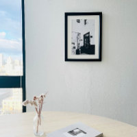 Poster photo de la boutique de café noir et blanc