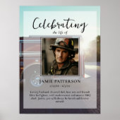 Poster Photo de la Célébration de la vie du pompier, Funé (Devant)