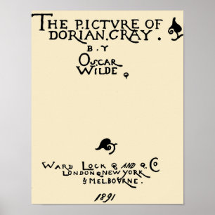 Poster Photo de la couverture de Dorian Gray 1891
