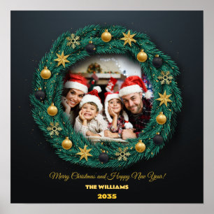 Poster photo de la famille des couronnes de Noël