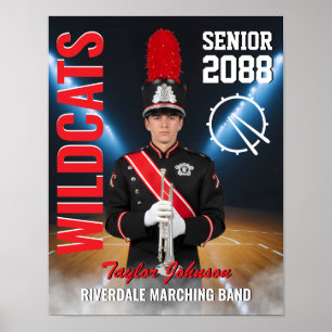 Poster Photo de la fanfare de terminale au défilé des spo