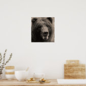 Poster Photo de la faune de l'ours grizzli Brown (Cuisine)