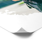 Poster Photo de la frontière moderne Grunge (Coin)