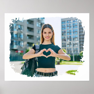 Poster Photo de la frontière moderne Grunge