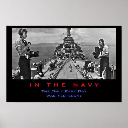 Poster Photo de la Marine au travail (Devant)