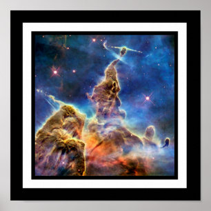 Poster Photo de la montagne mystique de la nébuleuse de l