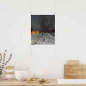 Poster photo de la nuit d'hiver (Cuisine)