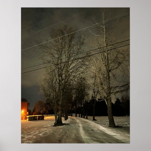 Poster photo de la nuit d'hiver (Devant)
