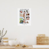 Poster photo de la première année du bébé collage année e (Cuisine)