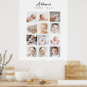 Poster photo de la première année mensuelle du béb (Cuisine)