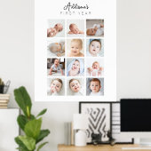 Poster photo de la première année mensuelle du béb (Bureau à domicile)