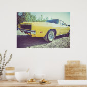 Poster photo de la voiture de muscle vintage (Cuisine)