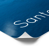 Poster Photo de l'affiche Pittoresque de Santorin Grèce (Coin)