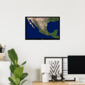 Poster Photo de l'affiche satellite du Mexique (Bureau à domicile)