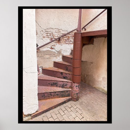 Poster photo de l'ancien escalier de vent (Devant)