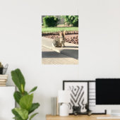 Poster photo de lapin de Pâques printemps (Bureau à domicile)