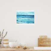 Poster photo de l'aquarelle de Seascape (Cuisine)